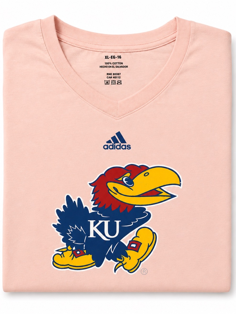 Adidas Light Pink Kansas Crew Neck Tee
